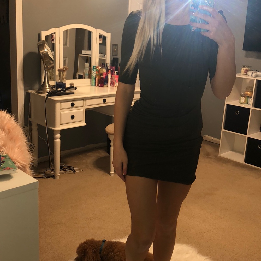 Lulus Olive Green Ruched Mini Dress
